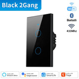 TNCE Tuya US WiFi or zigbee Smart Wall Switch 1/2/3/4 Gang Wire Touch Sensor LED Light Switches Smart Home Alexa Google Home