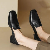 Style Spring Autumn Versatile British Style Flat Shoes Women's Vintage Leather Pumps High Heel Shoes Summer Season 2026