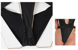 New Sexy One Piece Swimsuit Swimwear Women Black Deep V-neck Bandage Cross Backless Beachwear Bathing Suit Banadores Mujer 2026