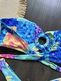 Sexy Colorful Floral Printed Bandeau Bikini Female Swimsuit Women Swimwear Two-pieces Bikini set Bather Bathing Suit Swim