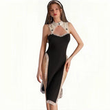 Porno Crotchless Cosplay Nun Dress Lingerie Sexy Nun Costume Anime Devil Women Uniform Roleplay Maid Outfit High Slit Dress Up