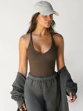 Sporty Style Tank Top Women Yoga Style Vest Solid Color Slim Fit Strapless Sportswear 2026 New Summer Dress up Female Clothing