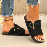 Fashion Buckle Summer Birken Slippers Women 2026 Plus Size 43 Platform Sandals Woman Clogs Thick Sole Beach Sandals Female