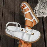 Women Summer Sandals Casual  Straps Sole Lightweight Elastic Back Strap Girls Sandals