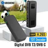 Ubisheng DVB T2 DVB C Digital Tuner H265 TDT HD FTA TV Recevier Multimedia Set Top Box Universal for European With AV For Old TV