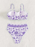 2026 High Waist Bikinis Women Print Push Up Swimsuit Floral Swimwear Female Bathers Bathing Swimming Suit Summer Beachwear