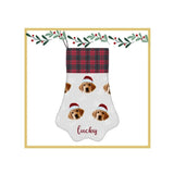Custom Christmas Stocking 2026 Personalized Name Photo Christmas Socks Gift Bag For Christmas Tree Decorative Pendant