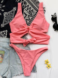 Sexy Adjustable Rings Cross Bandage Bikini Female Swimsuit Women Swimwear Two-pieces Bikini set Bather Bathing Suit Swim Lady