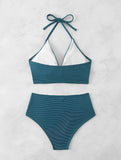 Sexy High Waist Bikini 2026 Women Halter Swimwear Female Swimsuit Solid Bathers Swimming Bathing Swim Suit Summer Beachwear