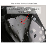White Polka Dot Mesh Peep Toe Chunky Block Heel Platform Back Zipper Ankle Sandal Boots for Women