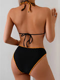 2026 Halter Triangle Bikinis Printed Swimsuit Women Sexy String Swimwear Female Bathers Swimming Bathing Swimming Swim Suit