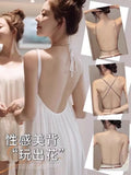 MOYISU Anti Slip Halter Bra for Small Chest, Push Up Enhancer Pads Rounded Shape, Invisible Seamless Cover No Show Lift Bralette