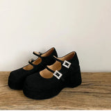 Platform Marie Janes Shoes Women Wedges Sandals Summer 2026 New Trend Dress Pumps Shallow Elegant Suede Plus Size Zapatos Mujer