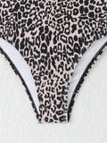 2026 Leopard Swimsuit One Piece String Backless Monokini Swimwear Women Sexy Bathers Bathing Swimming Swim Suit Female Beachwear
