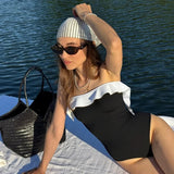 Women's Sexy One Piece Swimsuit Set with Cover up Push-Up Strapless Print Bathing Suit Summer Beachwear Beach Swimwear