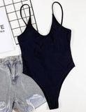 2025 New Sexy Backless High Leg Cut Women Swimwear One Piece Swimsuit Female Padded Black Leopard Bather Bathing Suit Swim Lady
