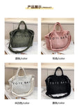 2026 Autumn New Women's Corduroy Tote Bag - Large Capacity, High-End Texture, Fashionable Commuter Shoulder & Crossbody Bag