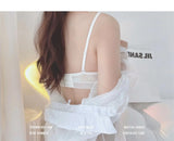 Japanese Style First Bra for School Girls No Wire Seamless Bralette Teen Comfort Invisible Thin No Marks, Natural Chest Enhancer