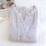 Maternity Pajamas Breastfeeding Clothes Woman Feeding Nightie Autumn Long Sleeve Sleepwear Women's Cotton Wear Pregnant