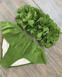 Floral Bikini Push Up Women Swimsuits 2024 Sexy Swimwear Brazilian Bikini Set Thong Biquini Female Swim suits Ruffle Beachwear