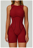New Seamless Yoga Jumpsuits Sports Fitness Hip-lifting Backless Shorts One-piece Workout Gym Leggings Tracksuits for Women