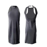 High Slit Cheongsam Uniform Temptation Erotic Nightdress Women Sexy Lingerie Dress+Panties Set Porn Sex Nightie
