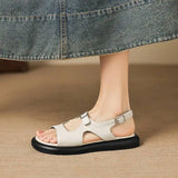 Spring and Summer New Model Fashion Low Heel Women's Shoes Fish Mouth Open-toe Buckle Casual Student Women's Sandals High 2.5cm