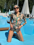 2026 New One Piece Printed Swimsuit Bikini Long Sleeved Swimsuit Bikini Set High Waist Bikinis Swimwear Beach Swimsuit Swimwear