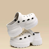 Women Platform Slippers Fashion Clogs Soft EVA Summer High Heel Shoes Thick Sole Female Street Wedges Sandals Home Beach Slides