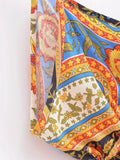 Paisley Print Bohemian Wide Leg Long Pants Jumpsuit Women Summer New Overalls Spaghetti Strap Loose Casual Boho Jumpsuit Tassel