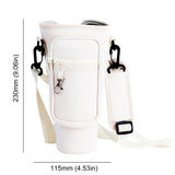 40oz Neoprene Water Bottle Carrier Bag For Stanley Quencher Cup Sleeve with Adjustable Shoulder Strap Water Bottle Holder Pouch