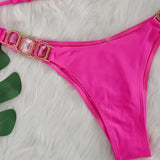 Halter Brazilian Rhintstones Diamond Bikini Women Swimsuit Female Swimwear Two Pieces Bikini Set Scrunch Butt Bathing Suit Swim