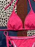 Sexy Wave Wrinkled Halter Brazilian Bikini Female Swimsuit Women Swimwear Two-pieces Bikini set Bather Bathing Suit Swim Lady