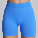 High Impact Summer Yoga Shorts Sportswear Woman Gym Seamless Workout High Waist Shorts w/Tummy Control Running Fitness Leggings