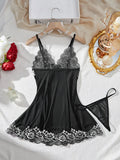 Summer Short Nightgown Delicate Embroidery Women's Sexy Lingerie Panty Sets Hot Transparent Thin Pyjamas Plus Size Curvy Dresses