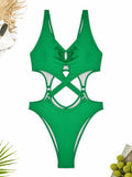 2026 Cut Out Ztvitality Swimsuit One Piece Solid Hollow Out Swimwear Women Bathers Bathing Swimming Swim Suit Female Beach Wear