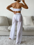 3 Pieces U Wired Bandeau Bikini 2026 Sexy Swimsuit Women & Beach Pants Swimwear Female Beachwear Bathers Bathing Swimming Suit