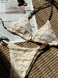 Hollow Out Halter Bikini Female Swimsuit Women Swimwear Two-pieces Bikini set High Leg Cut Bather Bathing Suit Swim Beachwear