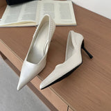 Pointed Toe Pumps Street Style High Heels Women Sexy Banquet Party Shoes for Women Rhinestone Shallow Elegant Designer Shoes New