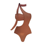 2Pcs Deep V Swimsuit With Long Skirt Women Sexy Swimwear Female Bikini Cut Out Biquini Swim Suit Shiny Button Bodysuit Beachwear