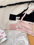 Japanese Anime Lace Bra Set Push Up Wireless Bralette Small Bust Seamless Sexy Triangle Cup Lingerie Set Spring Summer MOYISU
