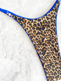 New 2026 Women's Leopard Patchwork Swimsuit Sexy Backless Neck Hanging Micro Bikini Set Low Waist Bathing Suit Beachwear Biquini