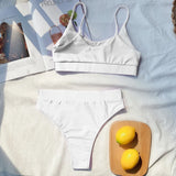 Bikini 2026 Sexy Swimwear Swimsuit Women Push Up High Waist Shining Bandage Patchwork Bikinis Set Bathing Suit Biquinis Feminino