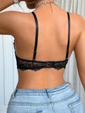 Sexy Sheer unlined Women's Eyelash Lace Deep V Push-Up Bra Comfortable Underwire Underwear Hollow-out Lingerie Sexy Bra