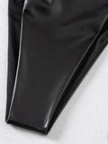 PU Faux Leather Mini Micro String Bikini Women Swimsuit Female Swimwear Two-pieces Bikini Set Thong Bathing Suit Swim Beachwear
