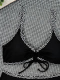 2026 Leopard Bikinis High Waist Swimsuit Women Tie Front Strappy Swimwear Female Beachwear Bathers Bathing Swimming Swim Suit