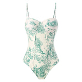 2026 New Arrival Push Up Women Bikini Set Floral Printed Ruffle Bikinis Strappy Bandage Swimwear Brazilian Biquini Bathing Suit
