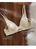 Comfort 2026 Rabbit Ear Bra Deep V, Wireless Invisible Summer Bralette, Breathable Thin Bra for Small Chest, Natural Sexy MOYISU