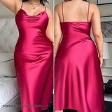 Large Size 3XL 4XL 5XL Long Nightgown Summer Female Nightwear Suspender Nightdress Lingerie Loose Satin Home Dress Loungewear