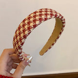 New Year's Christmas Red Hair Bands Fall Winter Popular Wide Edge Pressure Hairpin Headband Headdress Hair Accessories for Women